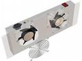 19" vert.vent.j.2xVent.-220V, 46W termost.4U černá