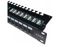 DATACOM Patch panel 19" UTP 24 port CAT6 LSA 1U BK