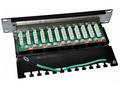 Patch panel 10“ STP Cat5e 12 portů