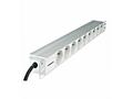 Napájecí panel PDU 19", 9x ČSN, 1U, kabel 2 m