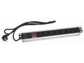 19" napájecí panel OC 5x230V+2xIEC 2m PPO SW Black