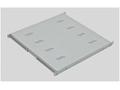 Triton Polička s perforací 1U, 550mm černá nosnost