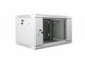 Nástěnný rack 19" 6U 600X450mm šedý flat pack