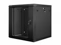 Nástěnný rack 19" 12U 600X600mm černý flat pack