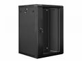 Nástěnný rack 19" 18U 600X600mm černý flat pack