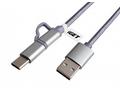 iGET G2V1 - USB kabel Micro USB, USB - C dlouhý pr