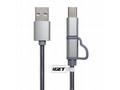 iGET G2V1 - USB kabel Micro USB, USB - C dlouhý pr