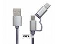 iGET G2V1 - USB kabel Micro USB, USB - C dlouhý pr