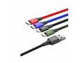 Baseus CA1T4-B01 Fast 4in1 Kabel Lightning, 2x USB