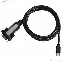 PremiumCord Převodník USB3.1 na RS232 1,8m (USB-C 