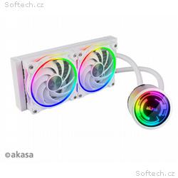 AKASA chladič CPU vodní - SOHO 240 bílý ARGB 1700