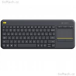 Logitech K400 plus, Bezdrátová USB, US layout, Čer