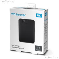 WD Elements Portable, 1,5TB, HDD, Externí, 2.5", Č