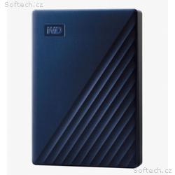 WD My Passport, 4TB, HDD, Externí, 2.5", Modrá, 3R