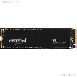 Crucial P3, 2TB, SSD, M.2 NVMe, Černá, 5R