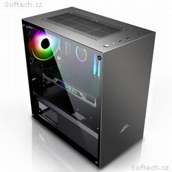 EVOLVEO M4, Micro ATX, Transpar., Černá