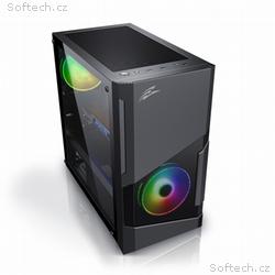 EVOLVEO M5, Micro ATX, Transpar., Černá