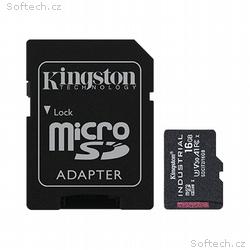 Kingston Industrial, micro SDHC, 16GB, UHS-I U3, C