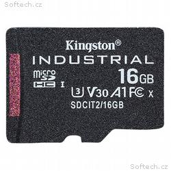 Kingston Industrial, micro SDHC, 16GB, UHS-I U3, C