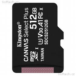 Kingston CANVAS SELECT PLUS, micro SD, 512GB, UHS-