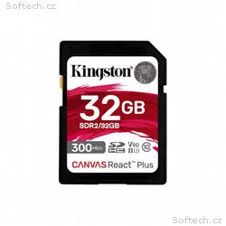 Kingston Canvas React Plus, SDHC, 32GB, UHS-II U3,