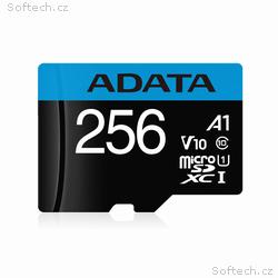 Adata, SDXC, 256GB, UHS-I U1, Class 10, + Adaptér