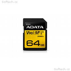 Adata, SDXC, 64GB, UHS-II U3, Class 10