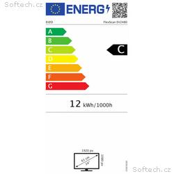 EIZO FlexScan, EV2480, 23,8", IPS, FHD, 60Hz, 5ms,