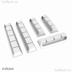 AKASA - držák kabelů bílý