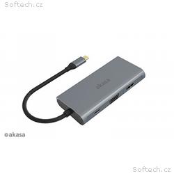 AKASA - externí USB hub - USB typ-C na 9-in-1