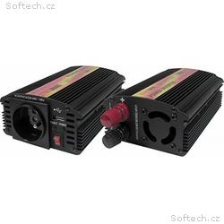 Měnič napětí Carspa CAR300U-12 12V, 230V+USB 300W,