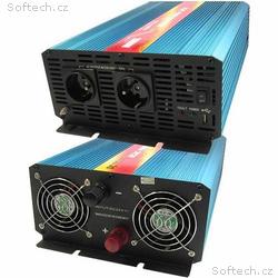 Měnič napětí Carspa P2000U-24 24V, 230V+USB 2000W,