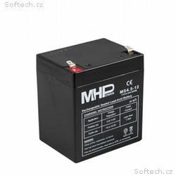 Pb akumulátor MHPower VRLA AGM 12V, 4,5Ah (MS4.5-1