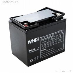 Pb akumulátor MHPower VRLA AGM 12V, 33Ah (MS33-12)