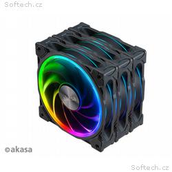 přídavný ventilátor Akasa SOHO AR LED 12 cm RGB 3 