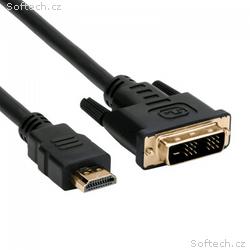 Kabel C-TECH HDMI-DVI, M, M, 1,8m