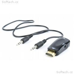 Adaptér C-TECH HDMI na VGA + Audio, M, F