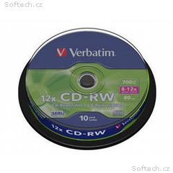 VERBATIM CD-RW 80min. 8-12x, 10 cake