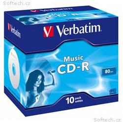VERBATIM CD-R(10-pack)AudioLiveit!, Color, Jewel, 