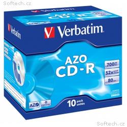 VERBATIM CD-R(10-Pack)Jewel, Crystal, 52x, 700MB