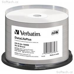 VERBATIM CD-R(50-Pack), 52x, 700MB, ThermoPrint, N