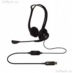 Logitech PC 960, Stereo, USB, Drát, Černá