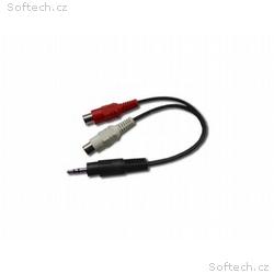 GEMBIRD kabel mnijack - 2xCinch (F), 20cm