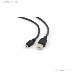 GEMBIRD kabel USB2.0 - microUSB, 3m, černý