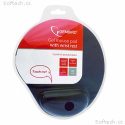 GEMBIRD Gel mouse pad with wrist support, blue