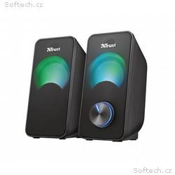 TRUST Arys Compact RGB, Stereo, 12W, Černá