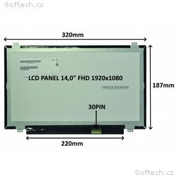 LCD PANEL 14,0" FHD 1920x1080 30PIN MATNÝ IPS, ÚCH