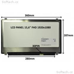 LCD PANEL 15,6" FHD 1920x1080 30PIN MATNÝ, ÚCHYTY 