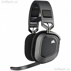 Corsair HS80 RGB Wireless, USB, USB, Bezdrát, Čern