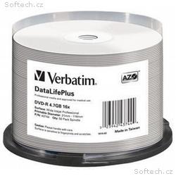 VERBATIM DVD-R (16xProfes. Print, 4,7GB), 50 cake